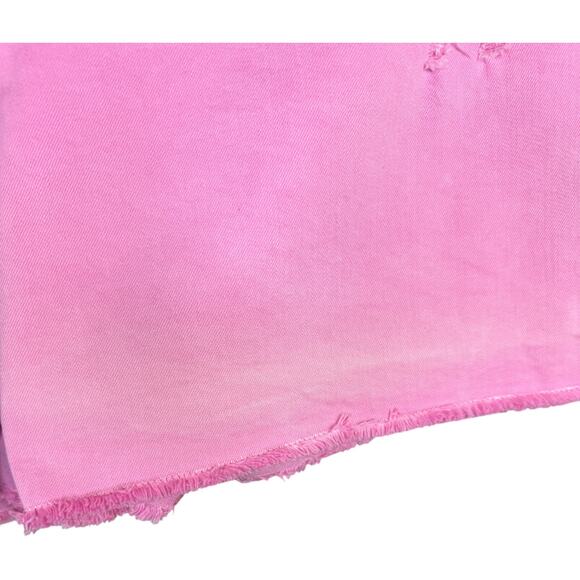 Candace Cameron Camellia Pink Distressed Denim Shorts 18WP Plus Petite NWOT - Picture 5 of 11